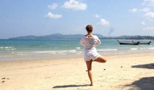 Yoga am Strand