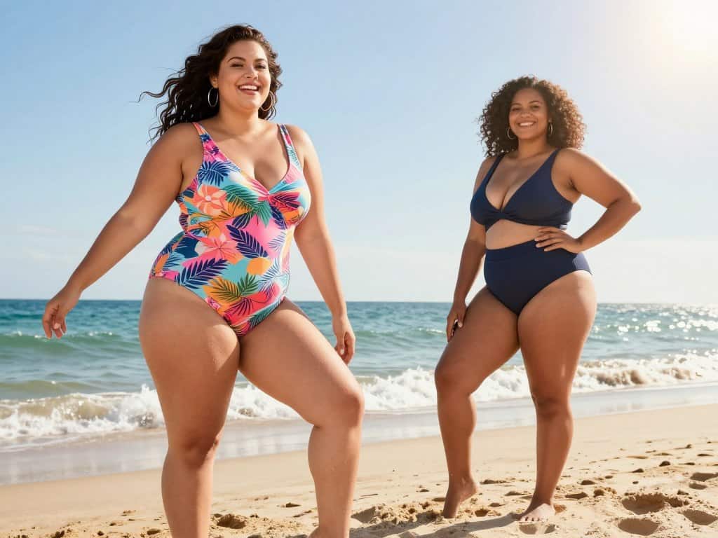 Bademode Modelle für kurvige Figuren