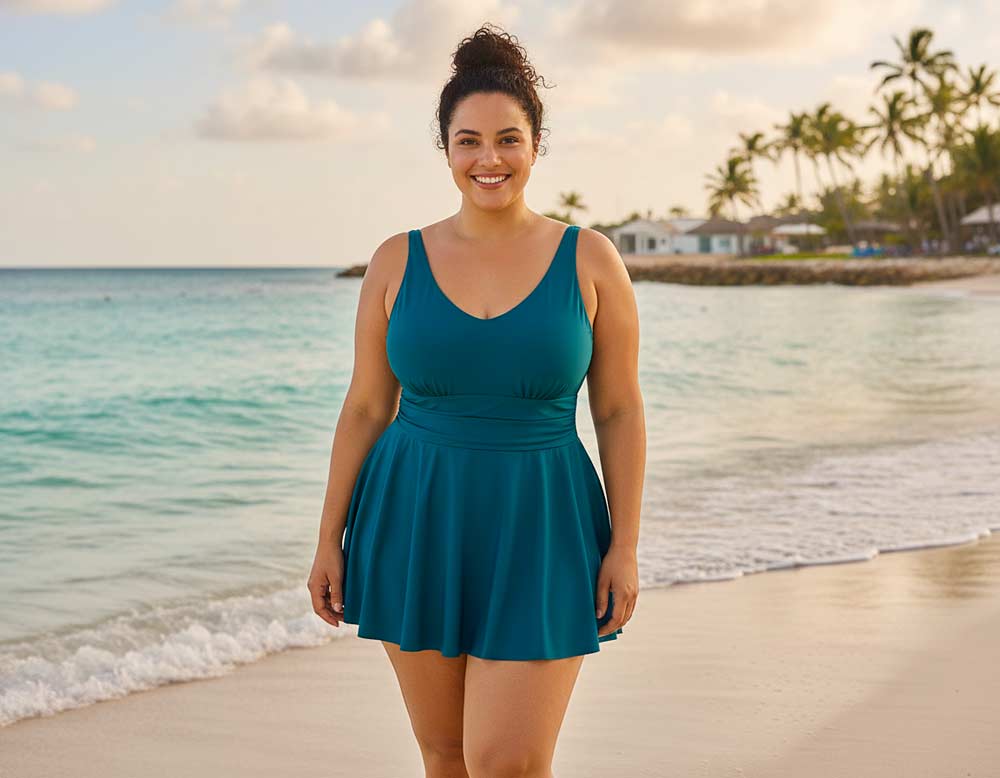 Tankini Kleid für dicke Oberschenkel